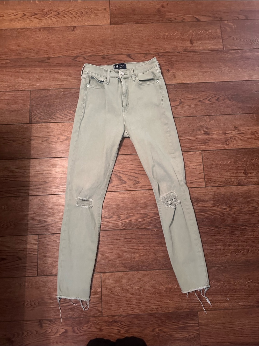GAP Light Sage Green High-Rise Legging Jeans